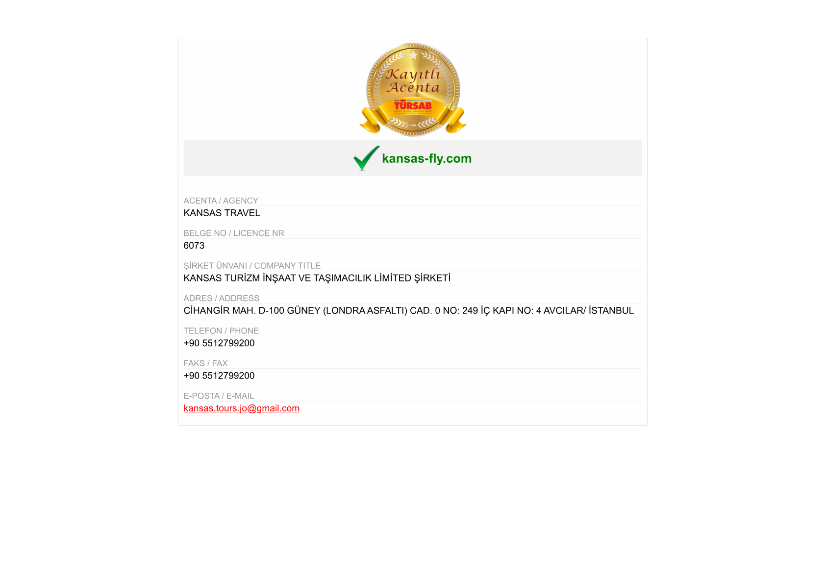 TURSAB Digital Verification
